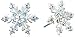 Disney Girls' "Frozen" Silver-Plated Crystal Snowflake Stud Earrings