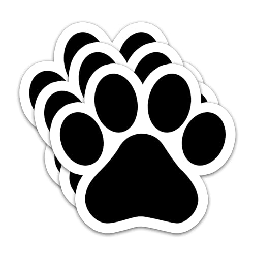 (3PCS) Dog Paw Print Stickers – Waterproof Vinyl Decals for Water Bottle, Scrapbook, Tumbler, Laptop, iPad Case – Paw Sticker for Dog & Cat Lovers – 3