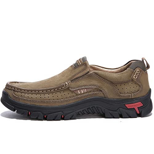 Image of COSIDRAM Men Walking Leather Shoes Sneakers Luxury Casual Slip On Loafers