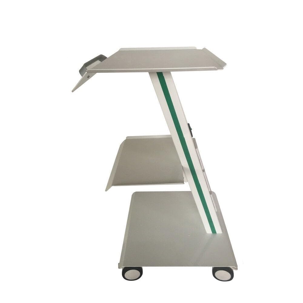 Carrello trolley con 3 prese, piastra in acciaio laccato, 410 x 360 x 770 mm, per salone di bellezza ospedaliero