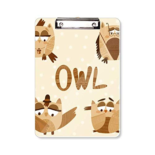 Cloche en verre chapeau hibou porte-documents papier pour bureau A4