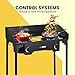 VIVOHOME 150,000 BTU Double Burner Propane Stove, Heavy-Duty Outdoor Portable Camp Stove with Windscreen & Detachable Legs for Camping, Backyard, BBQ Cookouts