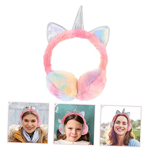 Orejeras de invierno contra el frío GALPADA de unicornio para niñas 4