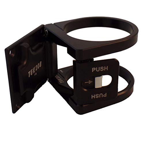 TEK208 Flat Base, Black Anodized, Quick Release Fire Extinguisher Mount (Black)