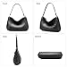 Woven Bag for Women Woven Purse Small Hobo Bag Fashion Shoulder Bag PU Leather Handmade Tote Bag (Black)