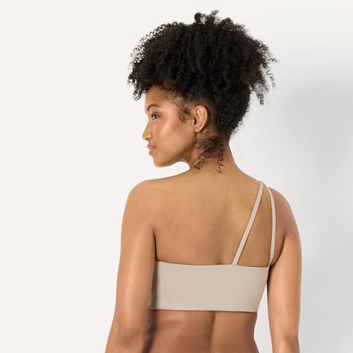 Image of Amazon Essentials Women's Active FormFlex Buttery Soft Light Support One Shoulder Strappy Back Sports Bra