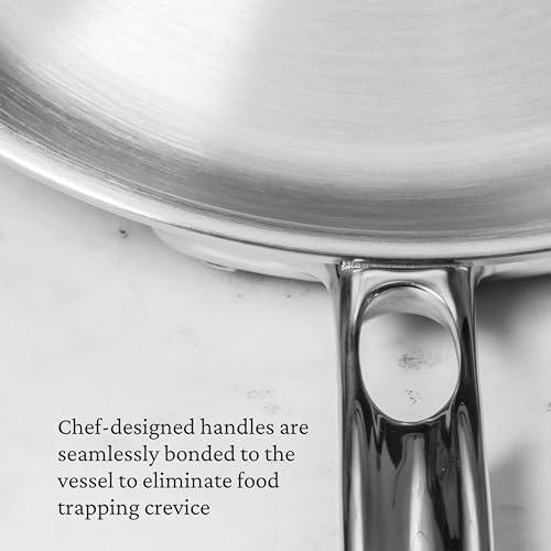 Image of Thomas Keller Insignia by Hestan - 2 Quart Saucier Pan with Lid, Commercial Clad Stainless Steel, Induction Compatible, Oven Safe - Professional Cookware