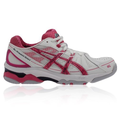 pink asics netball trainers
