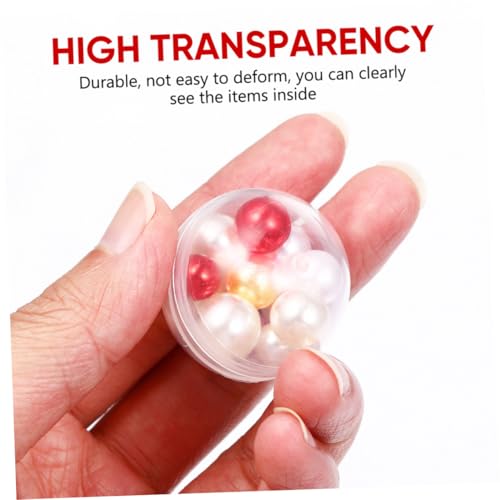 Bolas transparentes rellenables de 35 mm en pack de 100 cápsulas vacías redondas para máquinas 2
