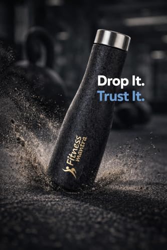 Image of Fitness Mantra Stainless Steel Water Bottle 1L | Reusable, Durable & Leak-Proof Bottle for Daily Use|1 Piece|