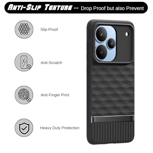 Image of Shockproof Case for Realme P4 5G | Full Camera Protection | TPU Flexible Back Cover for Realme P4 5G (Matte Black)