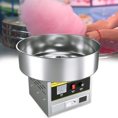 Cotton Candy Machine Commercial, 1200W Electric Cotton Candy Machine, Cotton Candy Maker z miską ze stali nierdzewnej, Sugar Scoop, szuflada na urodziny