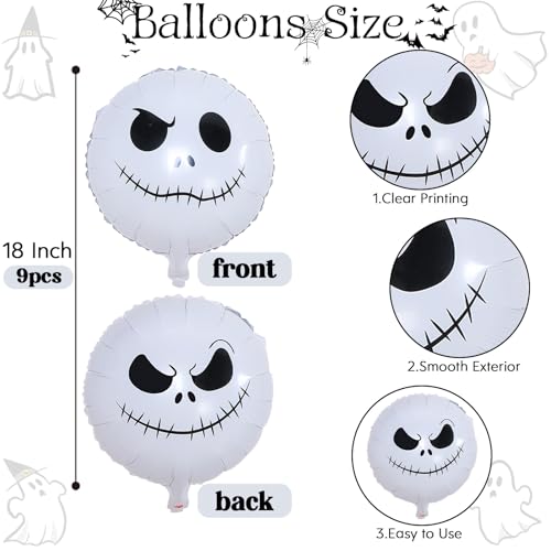 Halloween Skull Balloons Set - Image 2