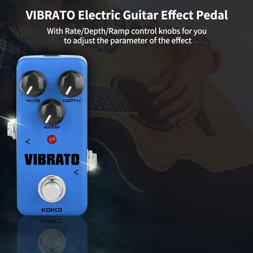 Jemora FVB2 Pédale d’effet de guitare électrique Effecteur de guitare portable Mini Pédale d’effet de guitare électrique simple Effet analogique avec taux/profondeur/rampe 3 boutons de - Les Beatles, Paul McCartney, John Lennon, RIngo Starr, George Harrison Jemora FVB2 Pédale d'effet de guitare électrique Effecteur de guitare portable Mini Pédale d'effet de guitare électrique simple Effet analogique avec taux/profondeur/rampe 3 boutons de – Image 4