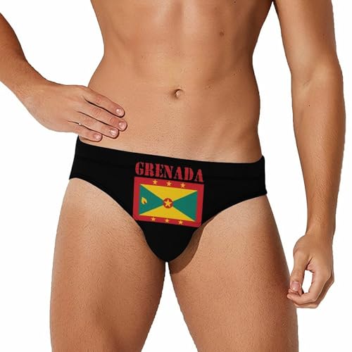 Grenada Flag Men's Swim Brief Sexy Bikini Swimwear Swimsuit Trunks Bathing Suits