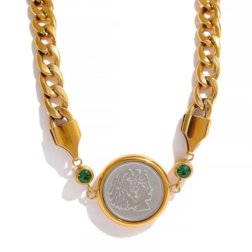 Collier Maya FLXHHX pendentif médaillon or 18K idée cadeau anniversaire - 2