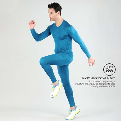 Image of DSC Mens Full Sleeve Compression T-Shirt - Breathable Base Layer for Cricket, Gym - Skin-Fit Performance Activewear for Training, and Fitness Activities