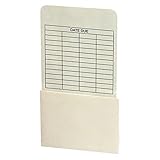 The Library Store Self-Adhesive Book Pockets High Back GL Date Grid (500)