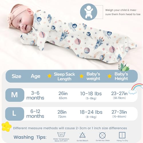 Image of ZIGJOY Baby Transitional Swaddles for Newborns: 0.5 Tog Arms Up Sleep Sack 3-6-12 Months Soft Cotton Shark Fin 2 Way Zipper