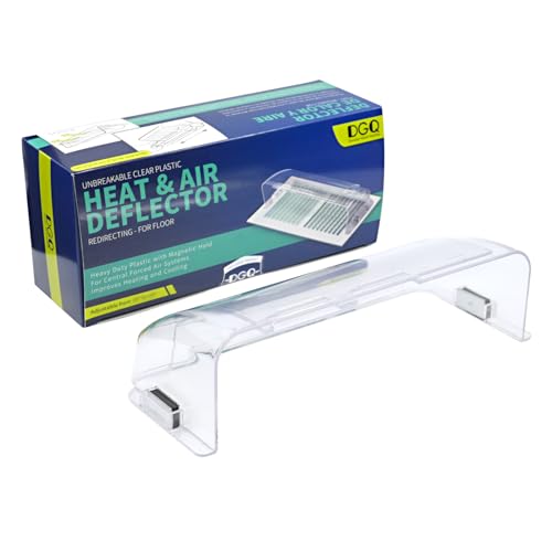 DGQ Unbreakable Air Deflector 8' to 12' Adjustable Heat and Air Vent Deflector Magnetic for Floor Registers, Also Work for Vents, Sidewall, and Ceiling Registers
