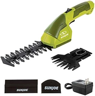 Sun Joe HJ604C 7.2-Volt 2-in-1 1250-RPM Cordless Grass Shear / Shrubber Handheld Trimmer, Rechargeable On-board Lithium-Ion Battery and Charger Included