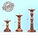 Large Candle Holders for Pillar Candles - Rustic Farmhouse Style Home Decor - Perfect for Table Centerpieces, Coffee Table or Fireplace Mantel - 3 Piece Set - Natural