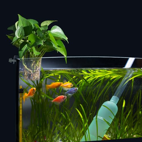 3 Stück transparent Aquarium Pflanzenhalter,Pflanzenständer für Aquarien，Wasserpflanzer für Aquascape Dekorationen, für Aquarium Aquaponic Pflanzen