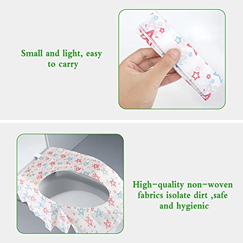 Fumanduo 20 Stück Toilette auflage Toiletten Sitzbezug Übergroßer XL WC-Sitz Matte Toilettenpapier Pad Reise wasserdichte Disposable Toilet Seat Cover Einzeln Verpackt – Bild 6