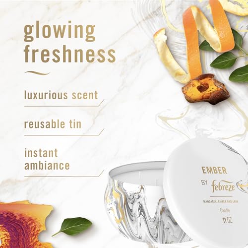 Image of Febreze Scented Candle, Ember Scent, 11 oz 4 Wick Candle, Single Pack