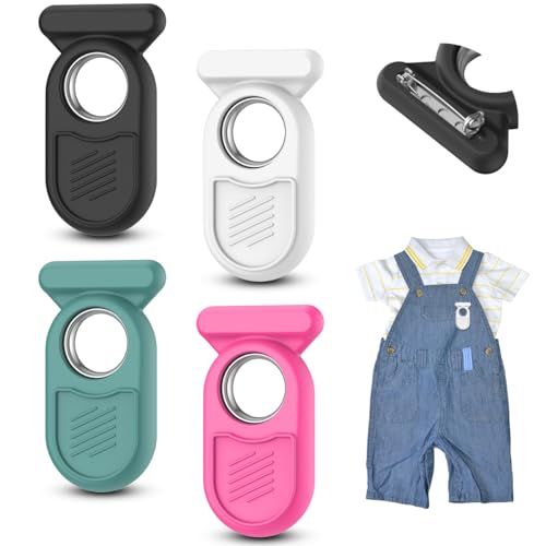 AGENTNANO 4 Pack Smart Tag 2 Holder Case with Hidden Pin Compatib...