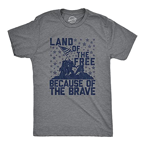 T-shirt homme Brave de style américain vintage gris pour commémoration patriotique