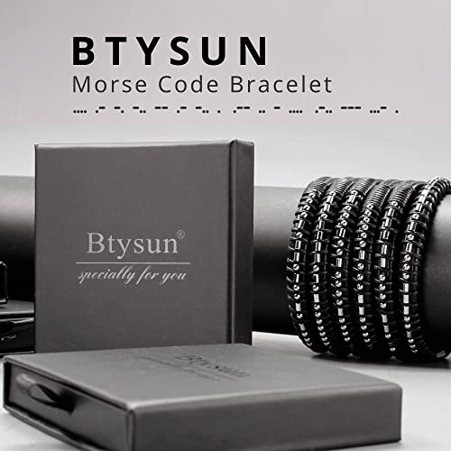 Inspirational Gifts for Men Morse Code Bracelets Mens Bracelets Graduation Gifts for Him Fathers Day Adjustable Leather Bracelet Motivational Birthday Annivesary Jewelry Stocking Stuffers for Men