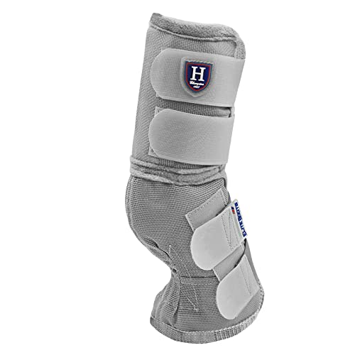Harrison Howard Horse Fly Boots Perfect Contoured Fit Leg Guards Dense Mesh Boots With Ventilated Comfort Reliable Protection From Summer Elements Set Of 4 Silver Grey L thumb #7