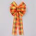 Vibrant Fall Plaid Wreath Bow (8 inch bow)