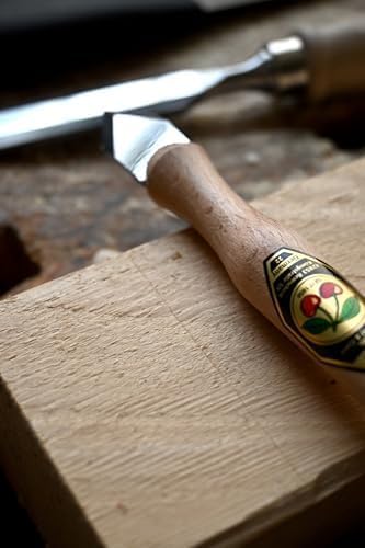 Kirschen Couteau à Tracer, Lame en Acier à Haute Teneur en Carbone, Manche en Hêtre Rouge, Outil de Marquage de Précision