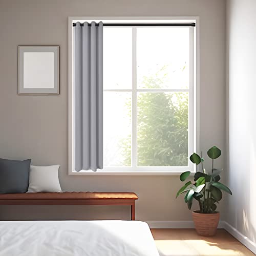 Image of Black Tension Rods for Windows 28 to 48 Inch 4Pack Spring Curtain Rod Tension Curtain Rod Expandable Pressure Shower Curtain Rod Tension No Drill Adjustable Curtain Rods for Bathroom,Doorway,Door