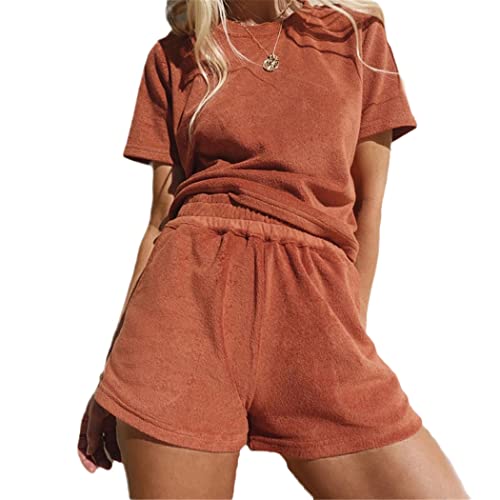 Ensemble short et manches courtes décontracté vêtement été femme M