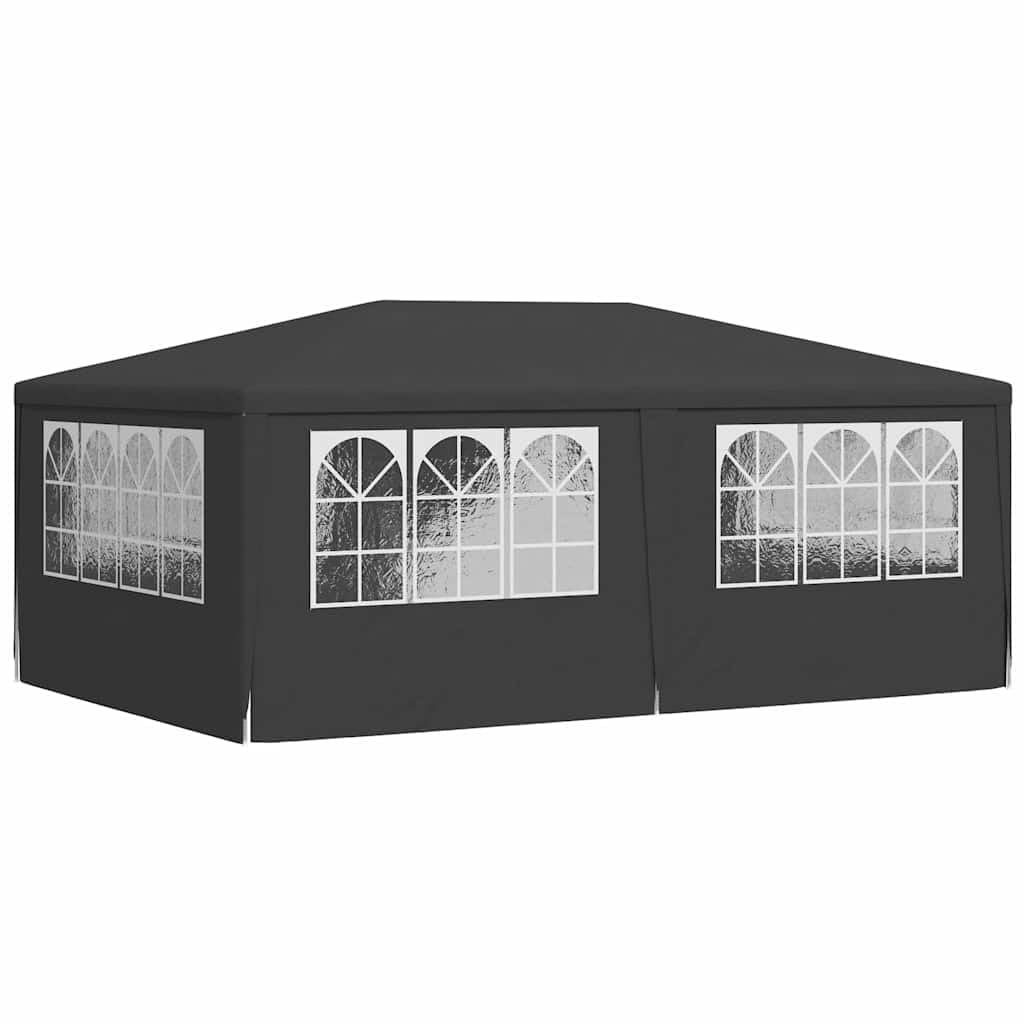 Tente de fête avec parois latérales - 4 x 6 m - Anthracite