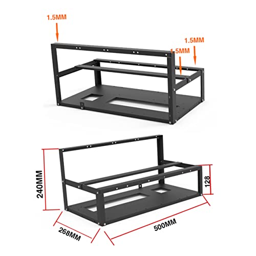 Soporte abierto para GPU para minería con estructura de acero resistente miniatura 2