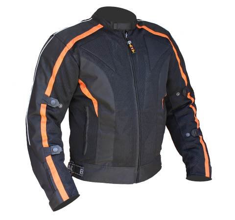 Bikers Gear Australia Chaqueta para motociclistas modelo Chicane de malla ligera para el flujo de aire en verano, impermeable, con protectores CE 1621-1 y forro desmontable