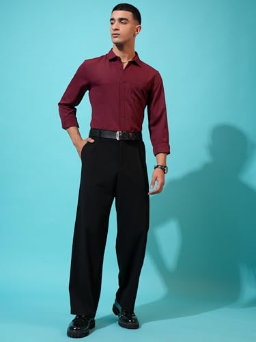 Image of Highlander Men's Solid Slim Fit Shirt
