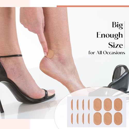 Image of Nuanchu 60 Pieces Bunion Cushions Self-Adhesive Bunion Pads Foot Callus Patches Foot Blister Shoe Accessories Women Men Feet Heel Protector Pads(Skin Color,L)