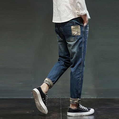 Mens Baggy Straight Fit Jeans Work Casual Daily Classic Jeans Loose Fit Denim Hip Hop Denim Pants3