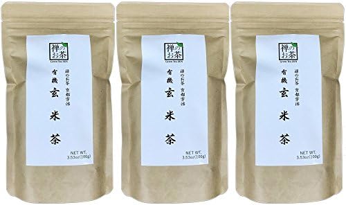 Zen no Ocha Genmaicha tea - Japanese loose leaf Organic Green tea 3.53oz 100g (Made in Kyoto Uji Japan) 3 set