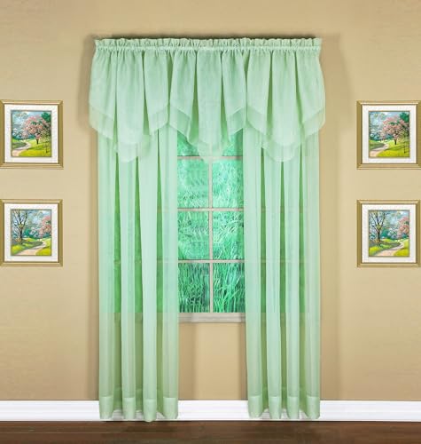 Today's Curtain Emelia Original Voile Panel 72", Sage, 60" W x 72" L