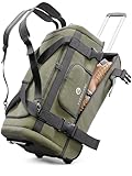 Reisetasche mit Rollen 90L Groß XL [Khaki] 3in1 Luggage - Tasche, Trolley...