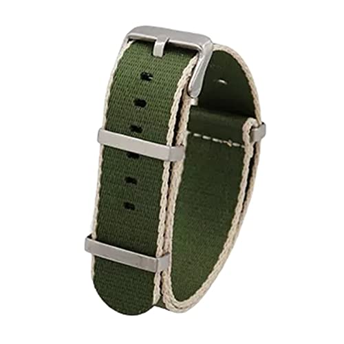Bracelet montre toile nylon rayée pour sport et quotidien 20mm