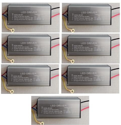 Image of 7 Quantity 50W, 1200mA, LED Flood Light Driver, Input: AC 100-300V, Output: DC 24-40V, IP-65, BIS Approved (Pack of 7)