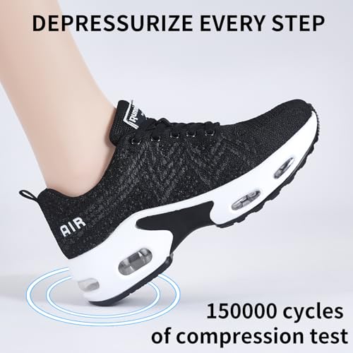 Mjxwem Women Trainers Air Cushion Running Shoes Arch Support Memory Foam Comfort Sneaker - Image 4