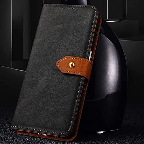 Étui portefeuille iPhone 14 Pro Max anti-choc en cuir marron à rabat